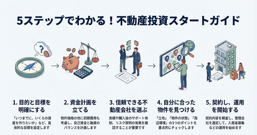 5ステップでわかる!不動産投資スタートガイド