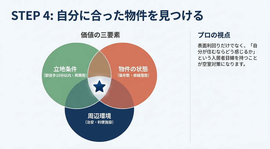 STEP4:自分に合った物件を見つける