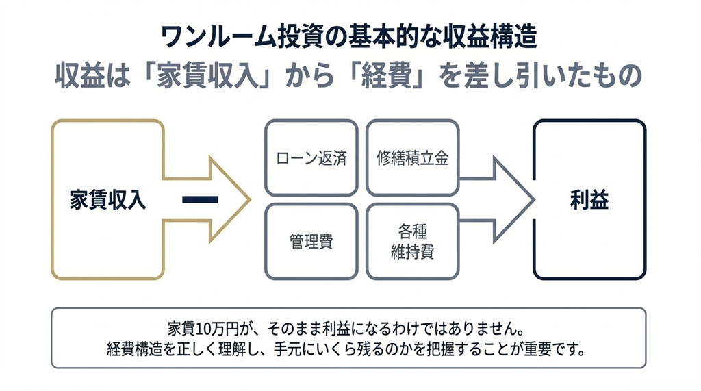 ワンルーム投資の基本的な収益構造